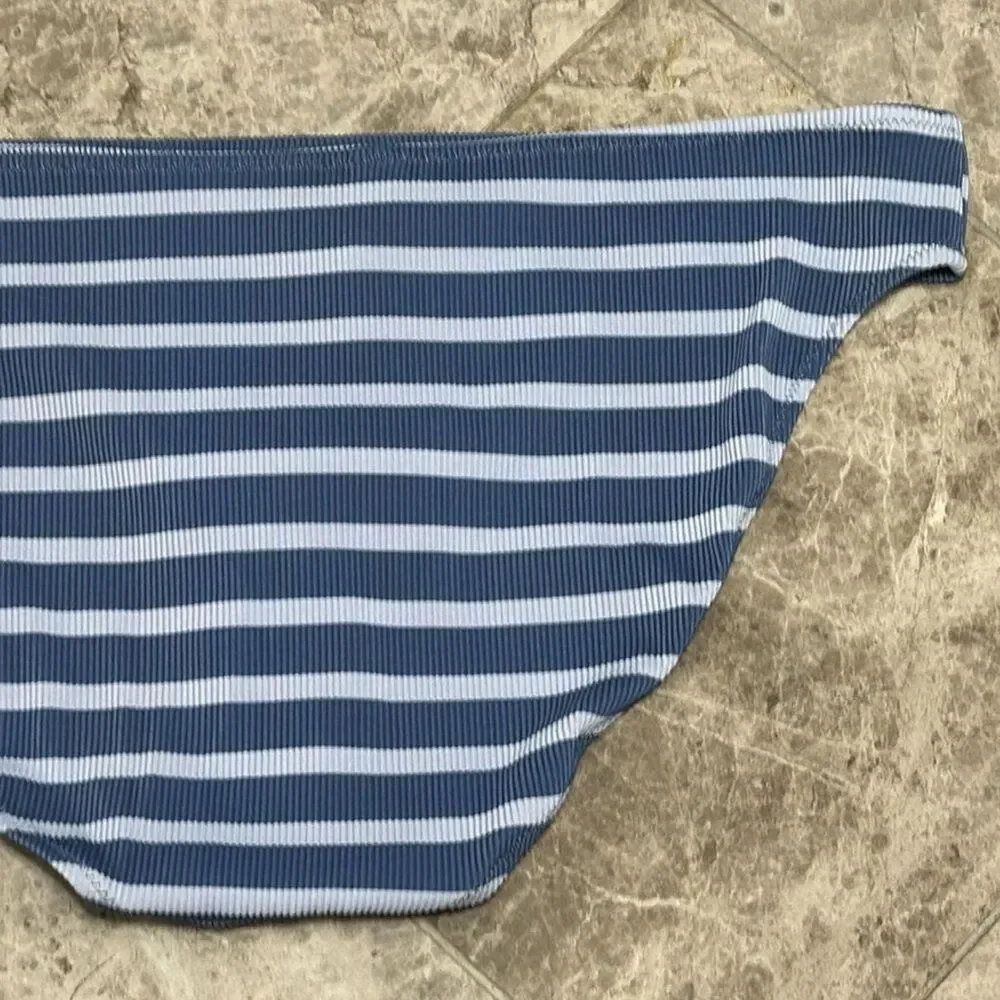 Aerie Women's Ribbed Blue Striped XXL Swim Bottoms NWOT